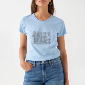 CAMISETA CON LOGO BRILLANTE turquesa Talla XL 21008859